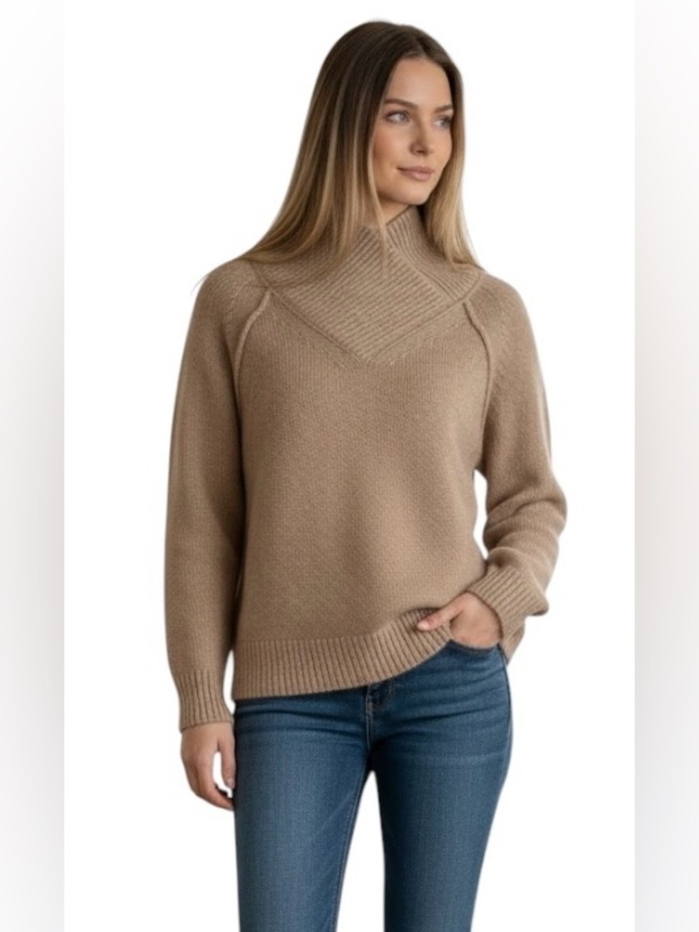 Sskein Baby Alpaca Brown Sweater XS